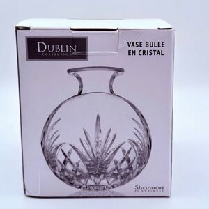 Dublin Collection Clear Crystal Bubble Vase by Shannon